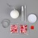 Set for decor of the Christmas ball with half -busin, red, mix