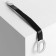 Bracelet Skin "Shaman" oval, black color in silver, 19 cm