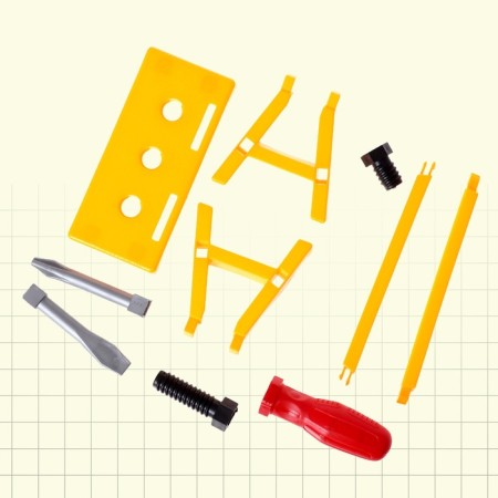Set of tools "Plotnik", 7 elements, color mix-6