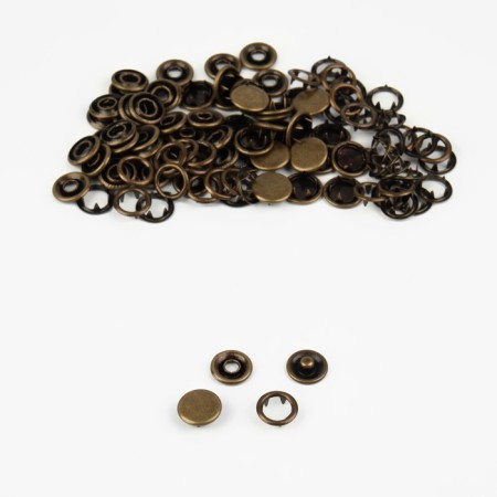 Shirt button, closed, d = 9.5 mm, antique color-2