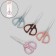 Scissors are manicure, bent, narrow, 9 cm, color mix