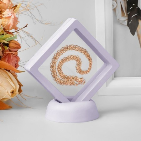Romb decoration stand, 7 × 3 × 7 cm, white color-5