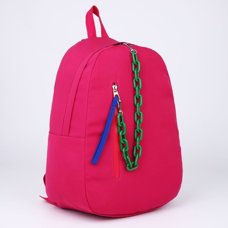 School textile school with pocket, pink color, 45x30x15 cm-5