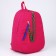 School textile school with pocket, pink color, 45x30x15 cm