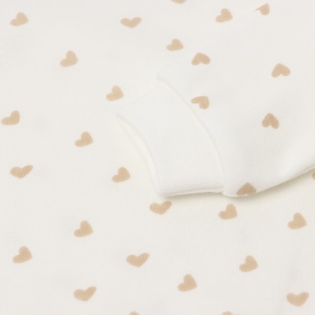 Body with a long sleeve, beige color/hearts, height 74 cm-2