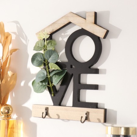 Hooks decorative wood "love. House" 18.3x23.8 cm-1