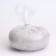 Candle "Complete. Marble" in the candlestick of gypsum large, 11x5 cm, marble with black stripes