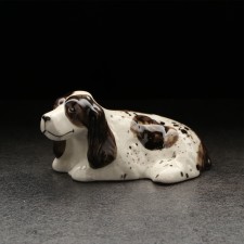Статуэтка фарфоровая "Русский Спаниэль", 5х9 см, лежит