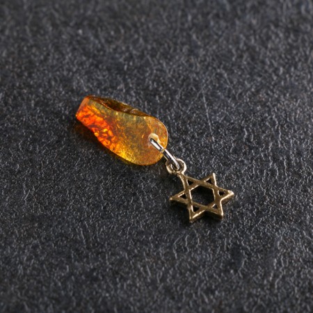 TALISTAR-TALISMAN "Star David", natural amber-4