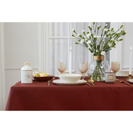 The tablecloth "Ethel" Lines 150*220 +/- 3cm, central chocolate, pl. 192 g/m2, hl with VGMO-7
