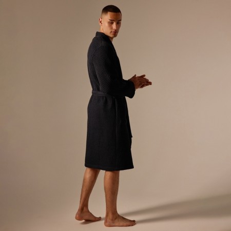 Wafel dressing gown men SL Home: BOHO "Dark Mare", size XL, 100% cotton, 280 g/m2-8