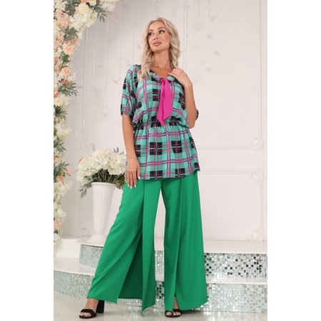 Female blouse, size 44, green color-7