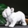 Figure "Bulldog polygonal" white, 14x19cm