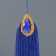 Textile suspension, plastic "pendant east" bright blue 1x4x15 cm