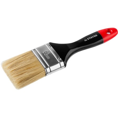 Brush flat Stayer Universal 0104-063, natural bristles, wooden handle, 63 mm-1