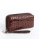 Women's wallet on lightning, brown color