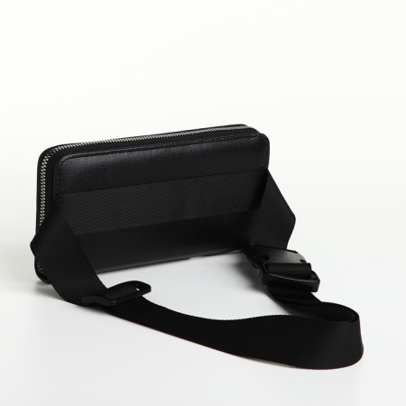 Men's purse-clate on the zipper Textura, black color-2