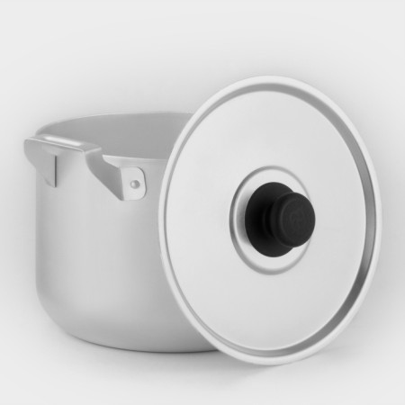 Aluminum pan, 4.5 l, metal cover-1