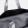 Road bag with lightning, external pocket, long belt, suitcase holder, gray color.