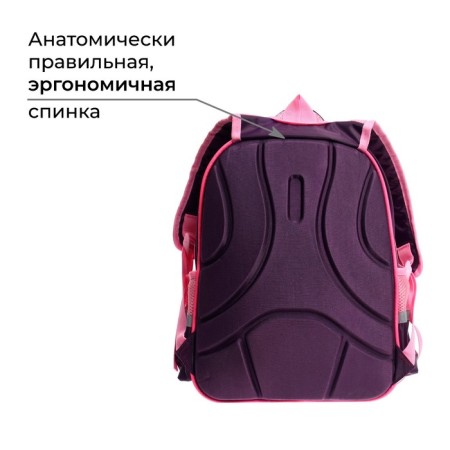 Frame backpack Calligrata, 39x30x14 cm, "cat with a bow", for a girl-2