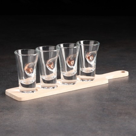 Set of stacks with a stand for serving "impenetrable", with a bullet