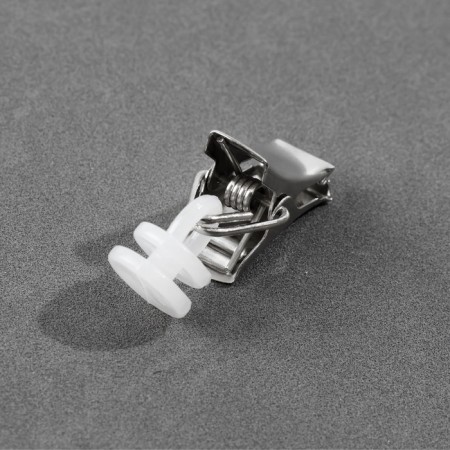 Clip for curtains for ceiling cornice D1*3cm (nab 20pcs price for nab) silver/white au-1