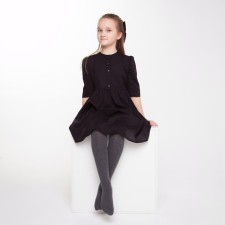 Колготки детские «Гладкие» цвет серый, 8-10 лет