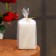 Decorative candle "cubic", 5x8 cm, white