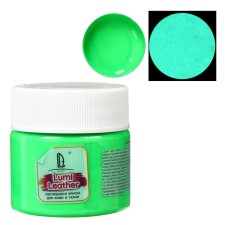 Acrylic luminescent paint (glowing in the dark), Leather Lumi, 20 ml, green, yellow-green glow (TL7V20)
