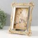 Polystone photo frame 10x15 cm "heather" gold with a mirror 17.1x2x22.3 cm