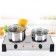 Electric tile KitFort KT-180, 2000 watts, 2 burners, gray-black