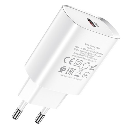 The network charger Hoco N14, Type-C PD 20 W, 3 A, white-5