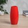 VAZA Ceramics Table "Thiago" strips of barrel, D-5cm, 17x7 cm, red
