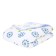 Blanket, size 150 × 200 cm, print flowers, blue