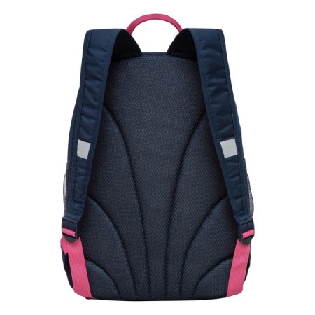 School backpack, 38 x 28 x 18 cm, Grizzly, ergonomic back, blue-1