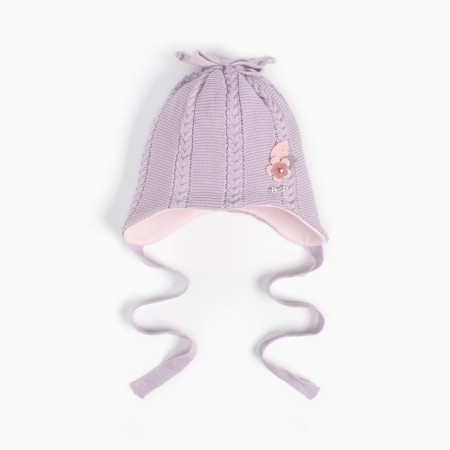A hat for a girl, the color is light lilac, size 40-42 cm