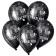 Shar Latex 12 "Happy Birthday to Gamer, pastel, set 25 pcs., Black color