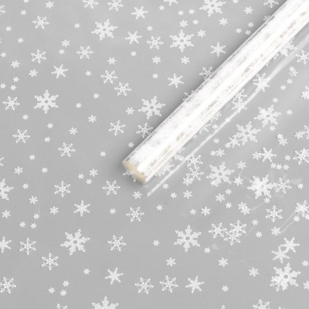 Glossy film "Snowflakes", white, 0.7 x 8.2 m, 40 μm, 200 grams