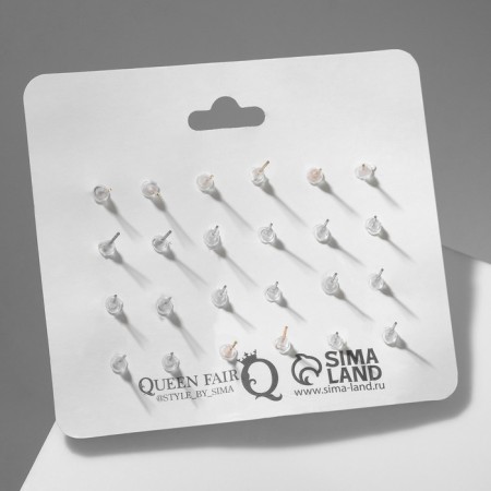 Set of earrings 12 pairs "Yummy" dinosaurus and avocado, colored in gold-2