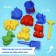 Set for playing in sand No. 111: 6 molds for sand, scoop, rake, bucket, mix