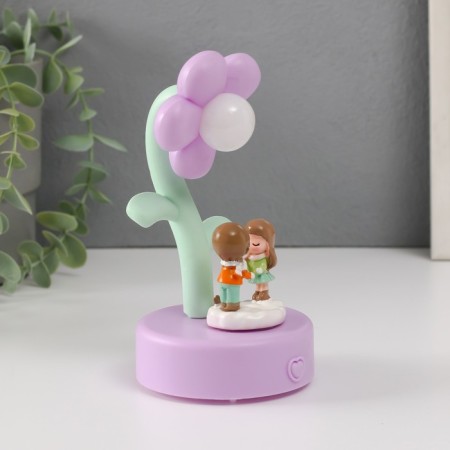 Souvenir plastic light "kids under the flower" mix 8x8x15 cm-7