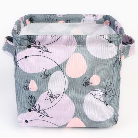 Organizer for storage, coffee for linen, waterproof “tenderness”, 14.5 x 13.7 x 14 cm.-1