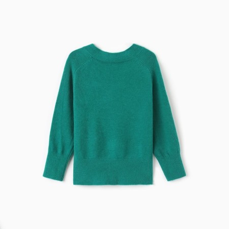 Female jumper, green color, one size (44-48)-6
