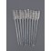 Brushes for eyebrows and eyelashes, set - 10 pcs, 9.5 cm, transparent color