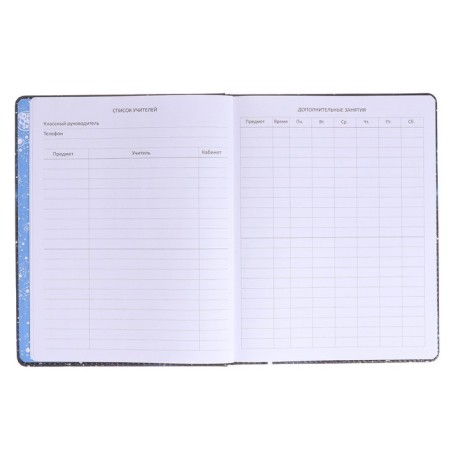 Universal diary for grade 1-11 Astronaut, solid cover, artificial leather, foam rubber, lies, 80 g/m2-5