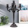 Cast iron candle for 5 candles "royal" black 43x29x29 cm