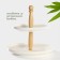 Porcelain-porcelain 2-tier shade "Estet", D = 25/20 cm, white color