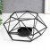 Summary metal per 1 candle "hexagon" black 12x13.5x6 cm