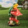 Garden figure "Frog on fly agaric" 27x26x38cm
