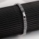 Bracelet with rhinestones "shine" 2 rows, white color in silver, 18 cm